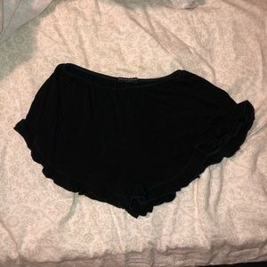 Brandy melville black ruffle shorts